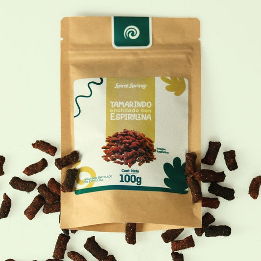 Tamarindos Deshidratados, Enchilados con Espirulina – 100g