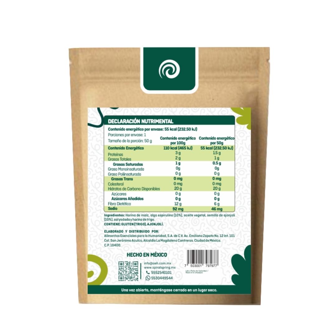 Churritos Naturales con Espirulina – 50g