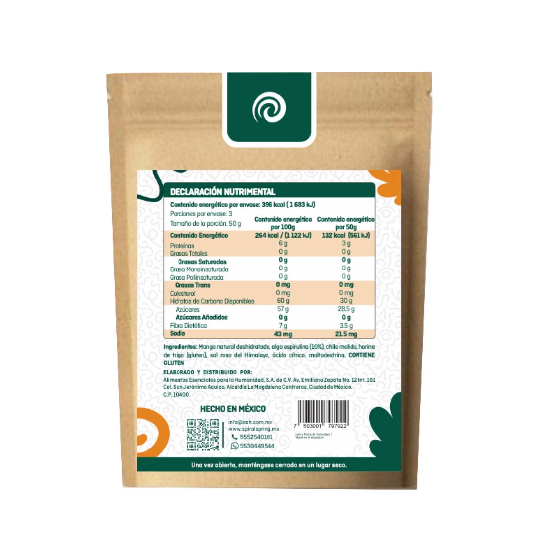Mangos Deshidratados Enchilados con Espirulina 150g