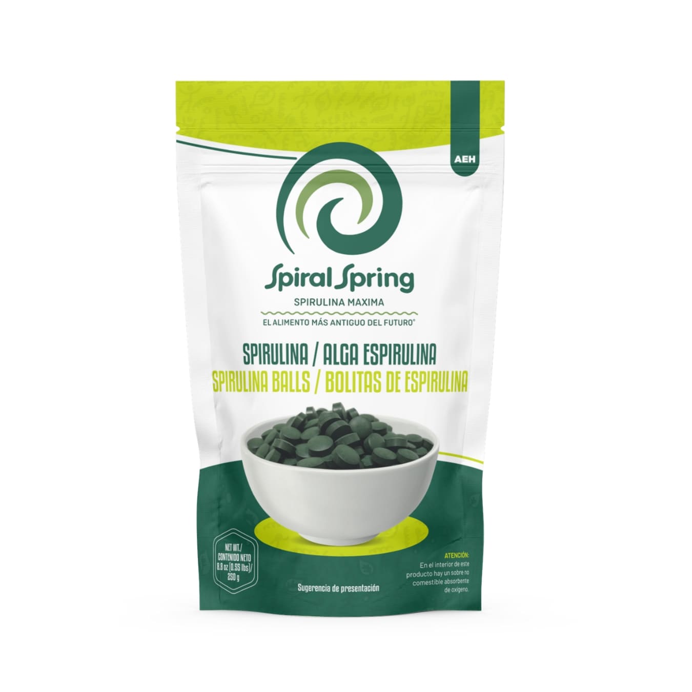 3x2 Bag of Spirulina of 250 grams in balls 