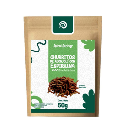 Churritos Enchilados con Espirulina – 50g