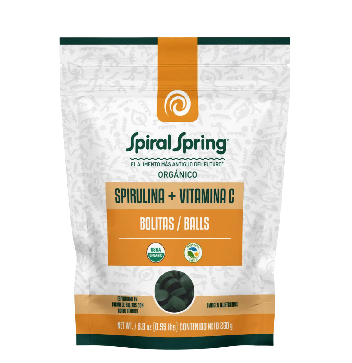 Bolitas de espirulina con ácido cítrico de 250g