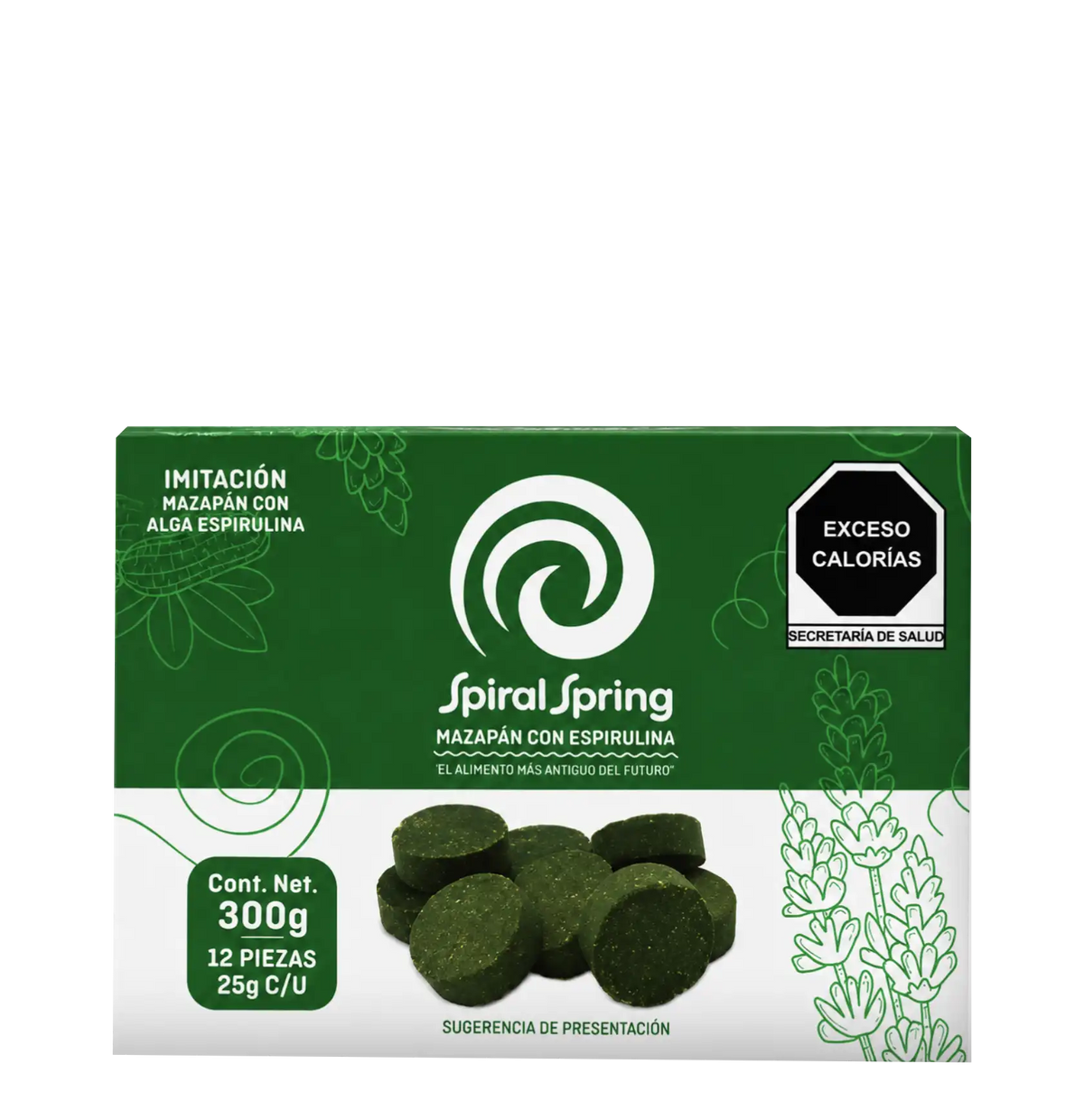 12 Peanut Marzipan with Spirulina