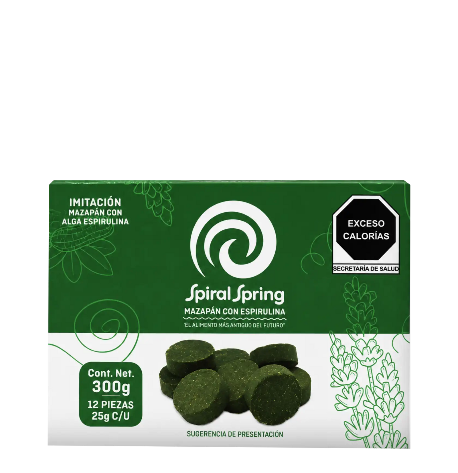 12 Mazapanes de Cacahuate con Espirulina