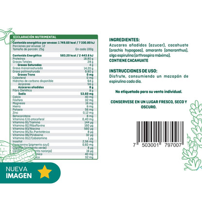 12 Mazapanes de Cacahuate con Espirulina