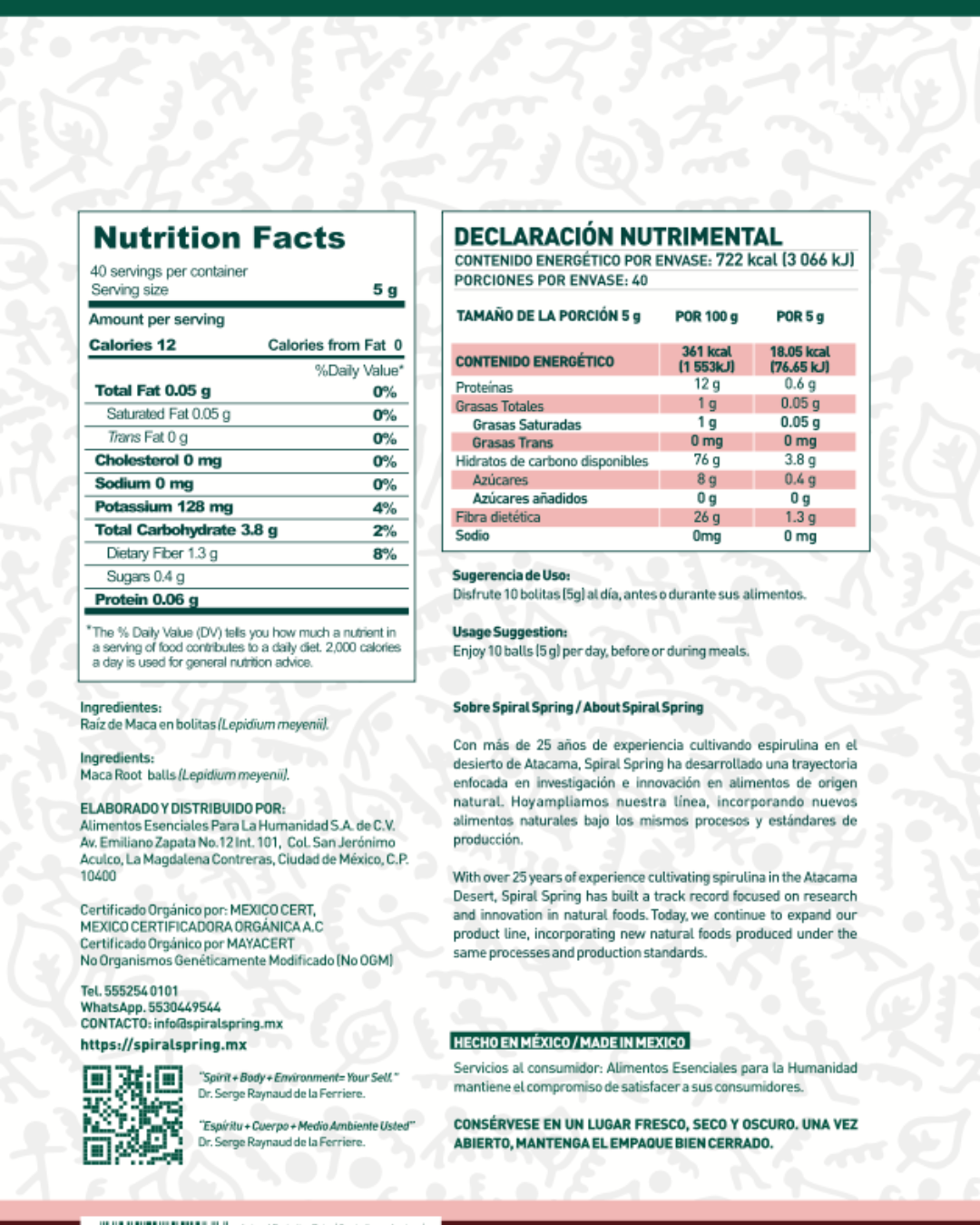 Maca Roja en Bolitas - 200g