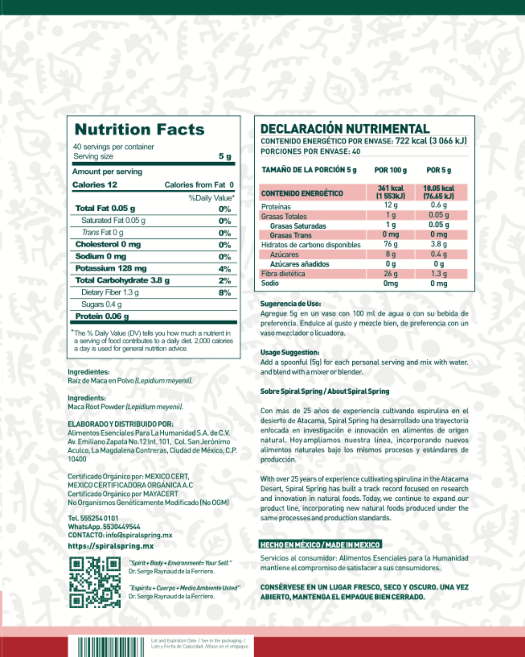 Maca Roja en Polvo - 200g