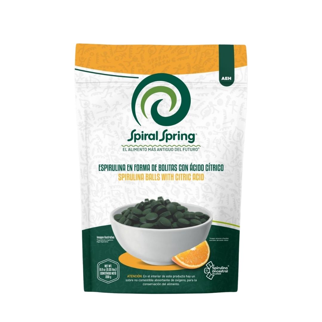 Espirulina líquida con propóleo y vitamina C + Tabletas de espirulina con Acido cítrico