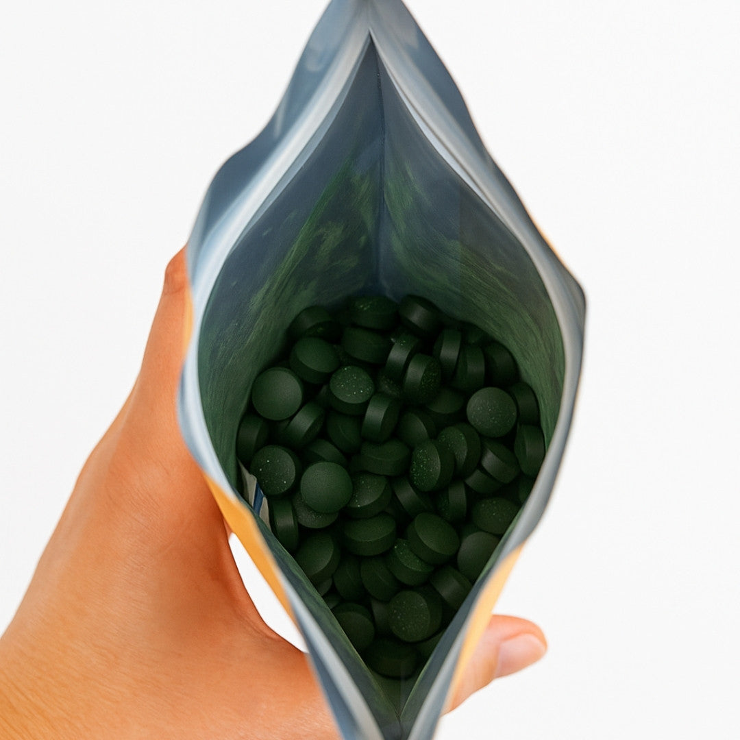 Espirulina líquida con propóleo y vitamina C + Tabletas de espirulina con Acido cítrico