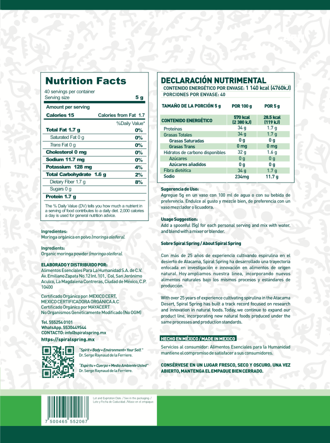 Moringa en Polvo - 200g